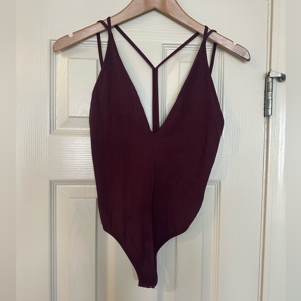 Free People Deep Purple Bodysuit